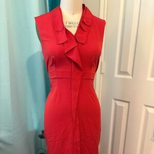 Elie Tahari Red Wiggle Dress - Size 2